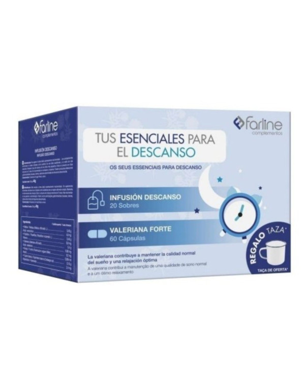 FARLINE PACK DESCANSO INFUSIÓN DESCANSO 20 SOBRES + VALERIANA FUERTE 60 CÁPSULAS