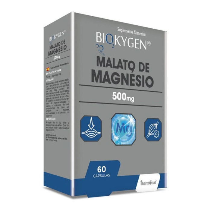 BIOKYGEN MALATO DE MAGNÉSIO 500Mg - 60 CÁPSULAS - FHARMONAT