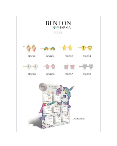 BENTON PHARMA PENDIENTE HIPOALERGÉNICO BPK802 ARCOÍRIS