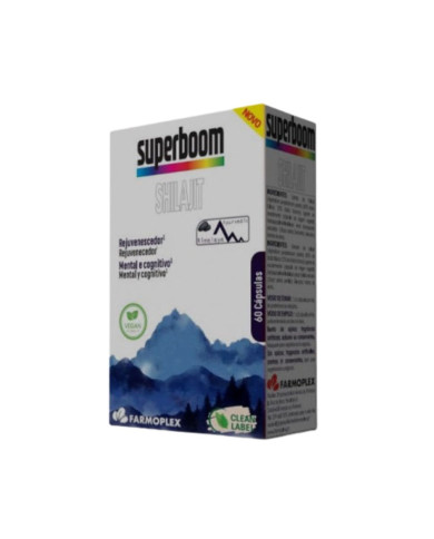 SUPERBOOM SHILAJIT 60 CAPSULAS VEGAN FARMOPLEX