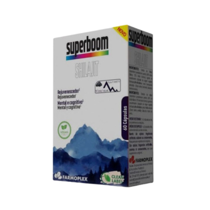 SUPERBOOM SHILAJIT 60 CAPSULAS VEGAN FARMOPLEX