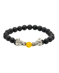 PULSEIRA FENG SHUI DRAGÃO FOGO VULCÂNICA 8MM 1UNID