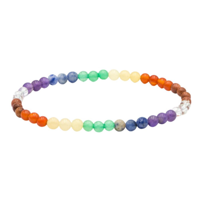 Pulseira da Sorte dos 7 Chakras - 4mm 1unid