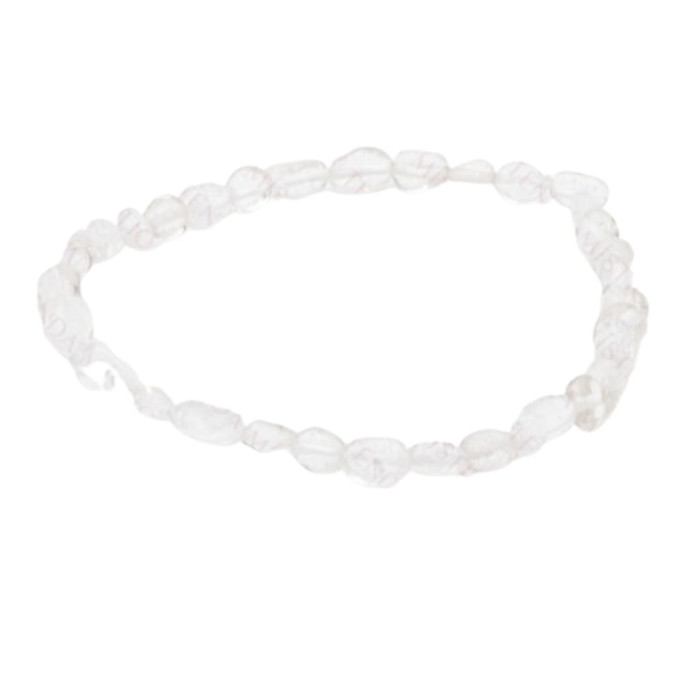 Pulsera de cristal de cuarzo, irregular, 4 mm, 1 unidad