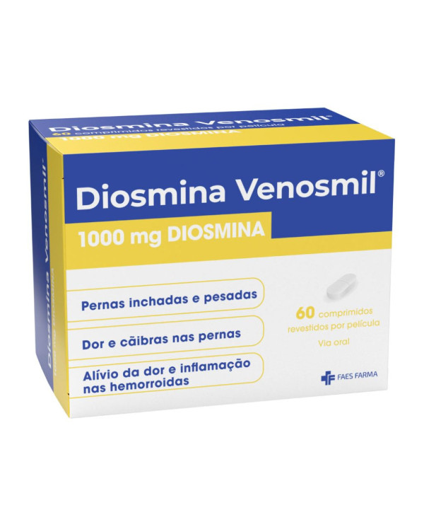 DIOSMINA VENOSMIL 1000MG 60 COMPRIMIDO REVESTIDO POR PELÍCULA