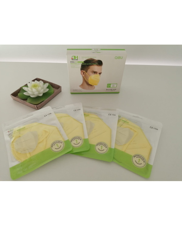 MÁSCARAS FFP2 AMARELO CAIXA 10UN