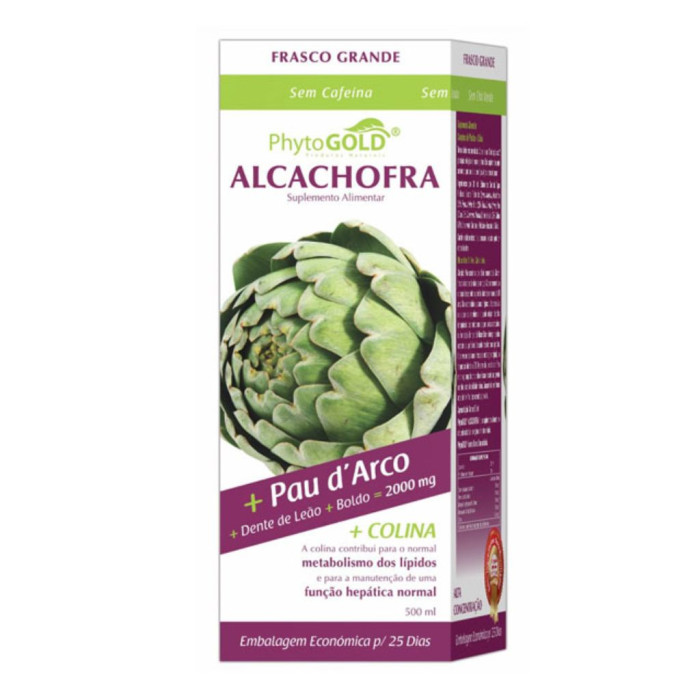 ALCACHOFRA + PAU D'ARCO PHYTOGOLD JARABE 500ML