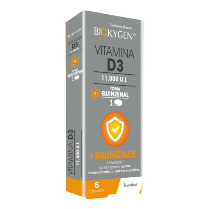 BIOKYGEN VITAMINA D3 11.000UI TOMA QUINZENAL- 6 cápsulas - FHARMONAT