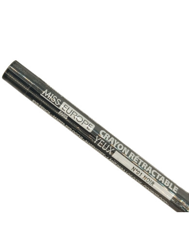 MISS EUROPE LÁPIS RETRÁTIL PARA OLHOS Nº01 PRETO 1 UNIDADE