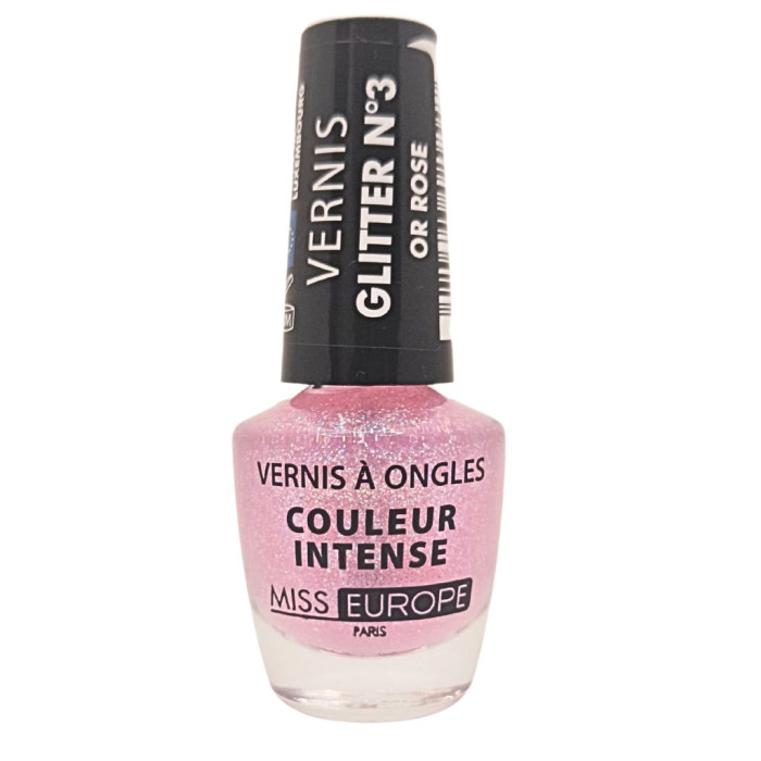 MISS EUROPE VERNIZ GLITTER Nº3 ROSA - 11ML
