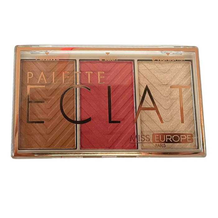 MISS EUROPE PALETA 3 EM 1 Nº02 LUMINOSO 12G (4Gx3)