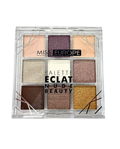 MISS EUROPE PALETA DE SOMBRAS DE OJOS RADIANCE N°02 BELLEZA NUDE 9G