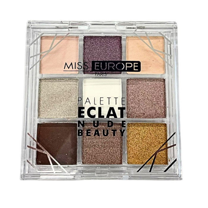MISS EUROPE PALETA DE SOMBRA RADIANCE N°02 NUDE BEAUTY 9G