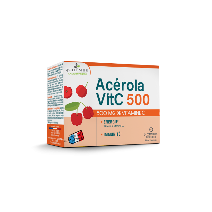 ACÉROLA 500 - 24 COMPRIMIDOS MASTIGÁVEIS