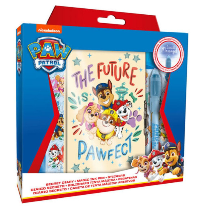 PAW PATROL DIÁRIO COM CANETA MÁGICA