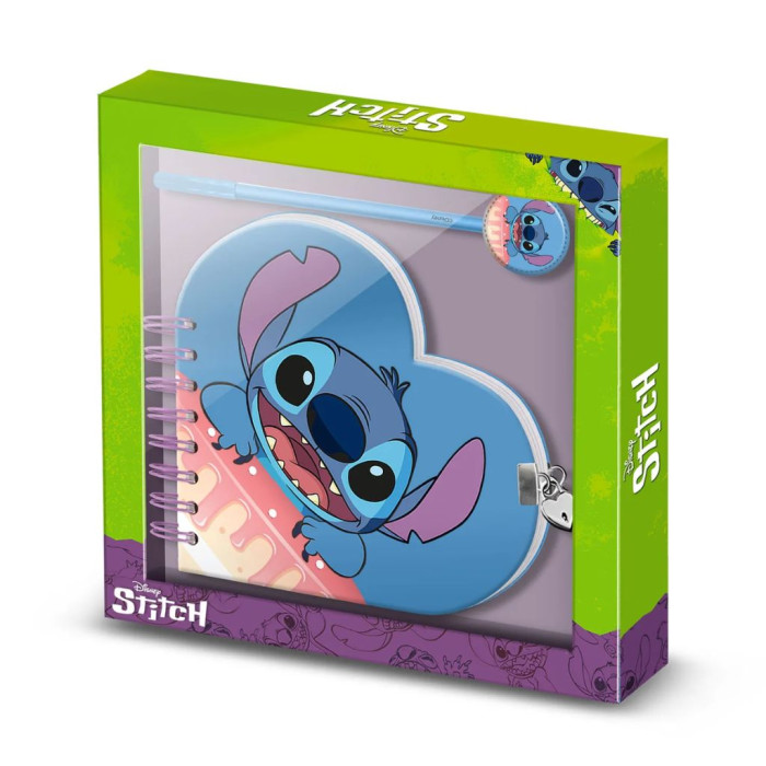 DIÁRIO LILO & STITCH EM AZUL+ CANETA