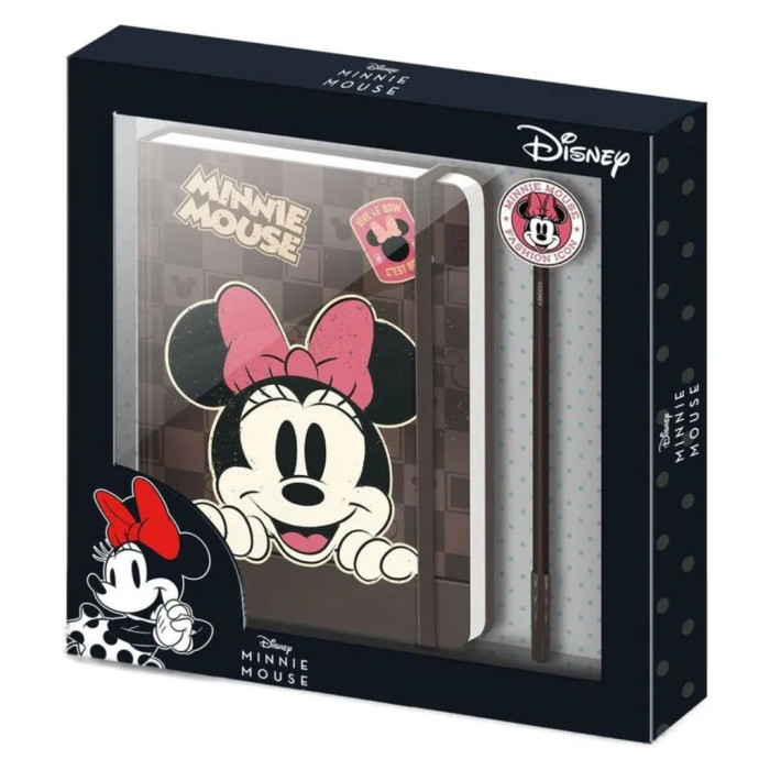 DIARIO MINNIE MOUSE + CANETA DISNEY