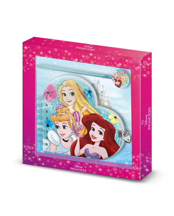 DIÁRIO CORAÇÃO PRINCESS + CANETA DISNEY