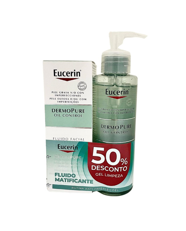 EUCERIN DERMOPURE FLUIDO MATIFICANTE 50ML + 50% DE DESCUENTO GEL LIMPIADOR 200ML