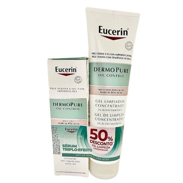 EUCERIN  DERMOPURE SERUM TRIPLE EFECTO 40ML + 50% DE DESCUENTO GEL LIMPIADOR 150ML