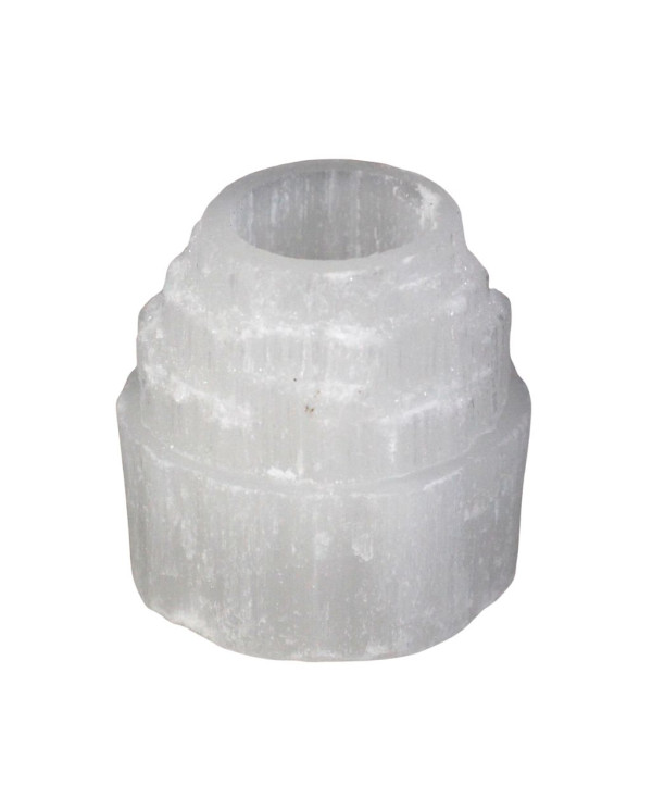 SUPORTE VELA TOPO MONTANHA SELENITE 8CM
