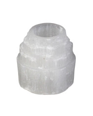 SUPORTE VELA TOPO MONTANHA SELENITE 8CM