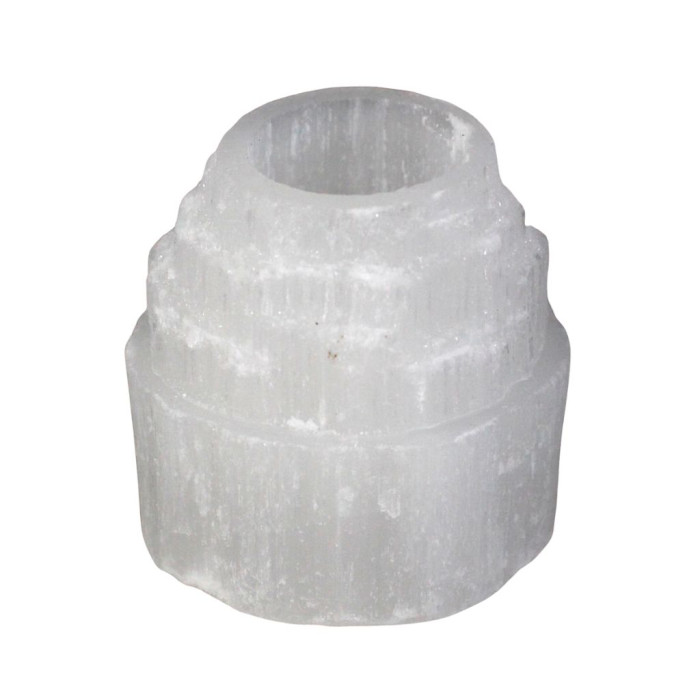 SUPORTE VELA TOPO MONTANHA SELENITE 8CM