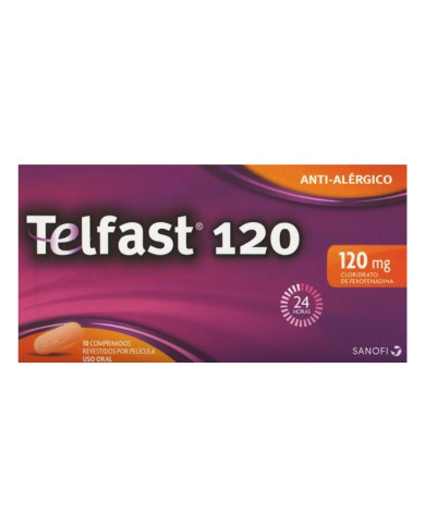 TELFAST 120 MG 10 COMPRIMIDOS RECUBIERTOS CON PELÍCULA