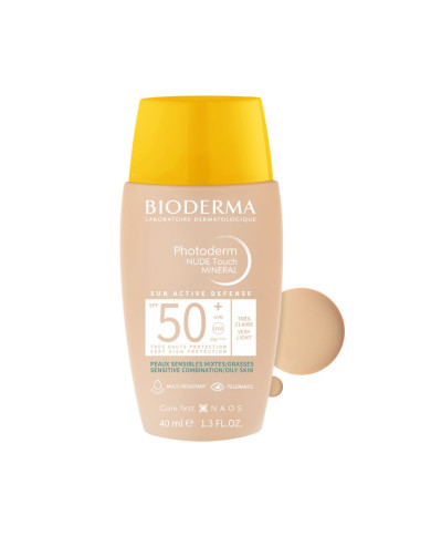 BIODERMA PHOTODERM NUDE TOUCHE MINERAL SPF 50+ MUITO CLARO 40ML