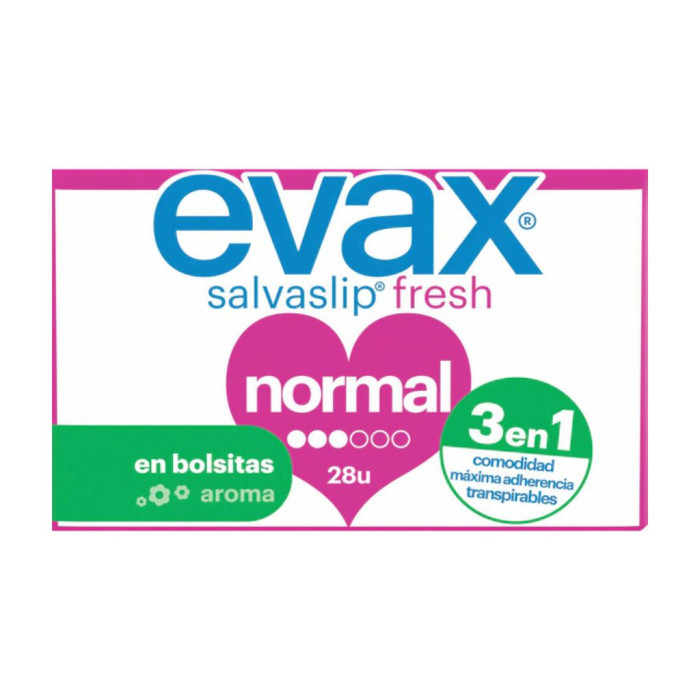 EVAX PENSOS DIÁRIOS SALVASLIPS FRESH NORMAL EM BOLSINHAS 28 UNIDADES