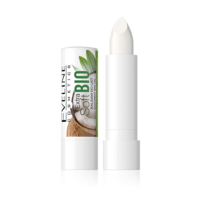 EVELINE COSMETICS BÁLSAMO LABIAL EXTRA SUAVE DE COCO BIO -1 UNIDADE