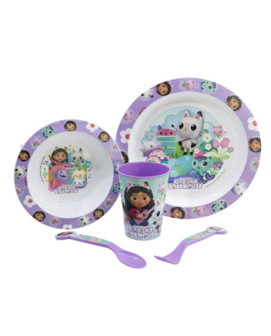 SET DE COMIDA PREMIUM DE 5 PIEZAS DE LA CASA DE MUÑECAS DE GABBY