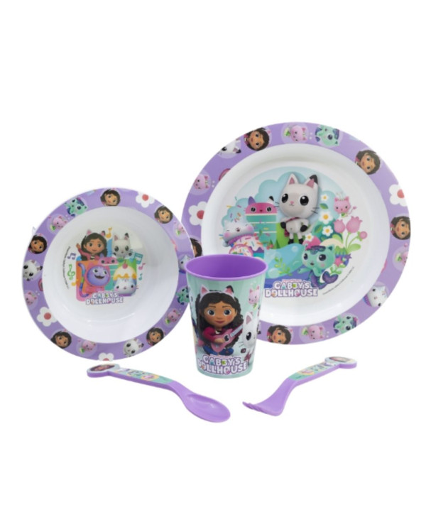 SET DE COMIDA PREMIUM DE 5 PIEZAS DE LA CASA DE MUÑECAS DE GABBY