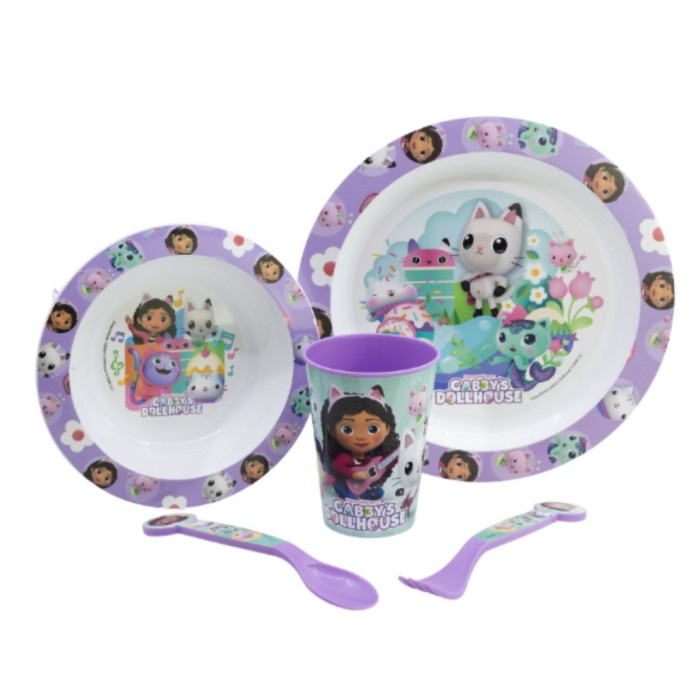 GABBY´S DOLLHOUSE CONJUNTO PREMIUM REFEIÇÃO 5 PEÇAS