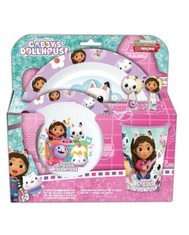 GABBY´S DOLLHOUSE CONJUNTO PREMIUM REFEIÇÃO 5 PEÇAS