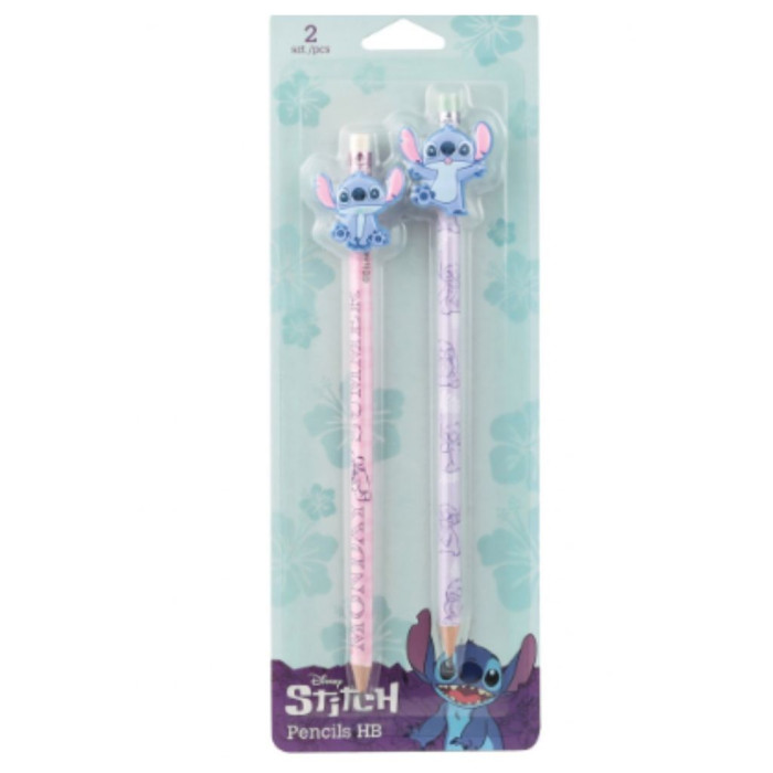 STITCH CONJUNTO 2 LÁPIS PENCILS HB