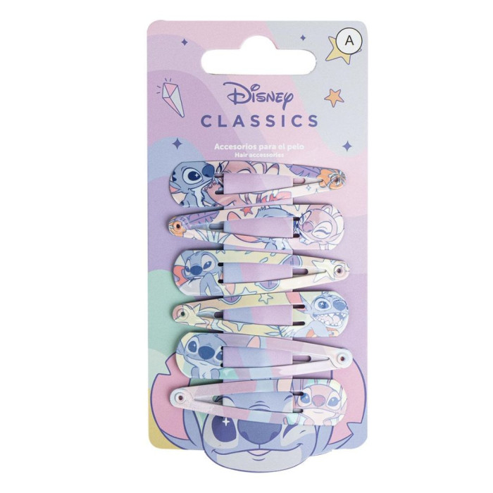 STITCH PINÇAS CABELO 6 Peças
