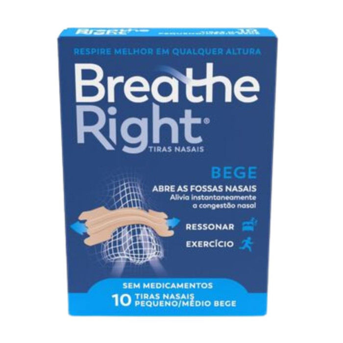 BREATHE RIGHT TIRAS NASAIS PEQ/MED X 10