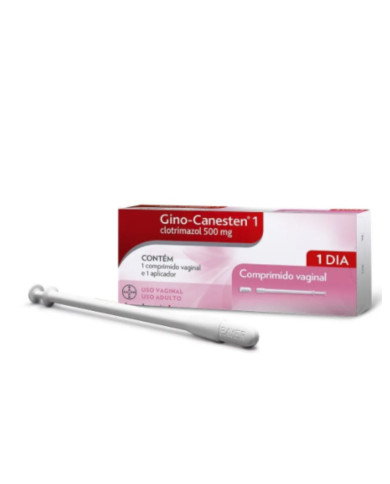 Gino Canesten, 500mg (x1 comprimido vaginal)Gino Canesten, 500mg (x1 comprimido vaginal)