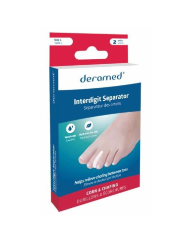 DERAMED SEPARADOR INTERDIGITAL MEIA LUA EM GEL TAM S 2 UNID