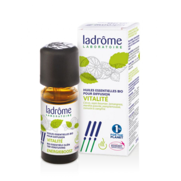 LADRÔME MISTURA DE ÓLEOS ESSENCIAIS BIO PARA DIFUSÃO VITALIDADE 10ML