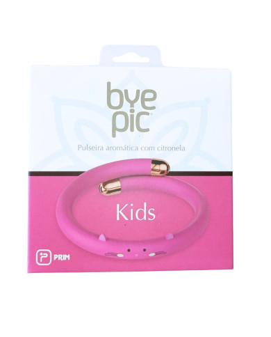 BYE PIC PULSEIRA REPELENTE AROMÁTICA COM CITRONELA KIDS ROSA - GATO1 UNID