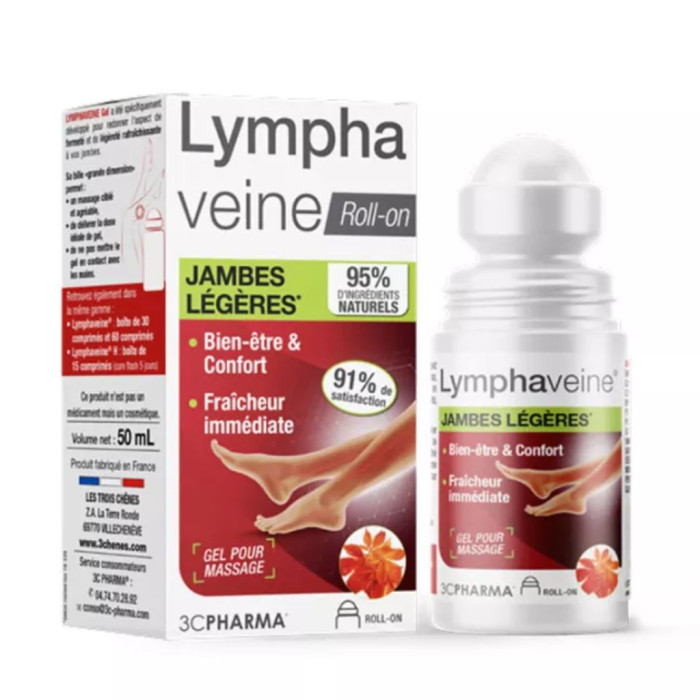 LYMPHAVEINE ROLL-ON PERNAS LEVES 50ML 3 CHENES