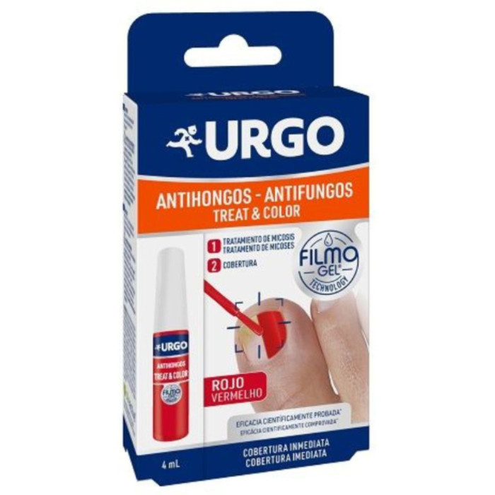 URGO FILMOGEL ANTIFÚNGICO TREAT & COLOR VERMELHO 4ml