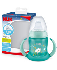 NUK BIBERÃO APRENDIZAGEM BRILHA NO ESCURO ROSA 6-18M 150ML
