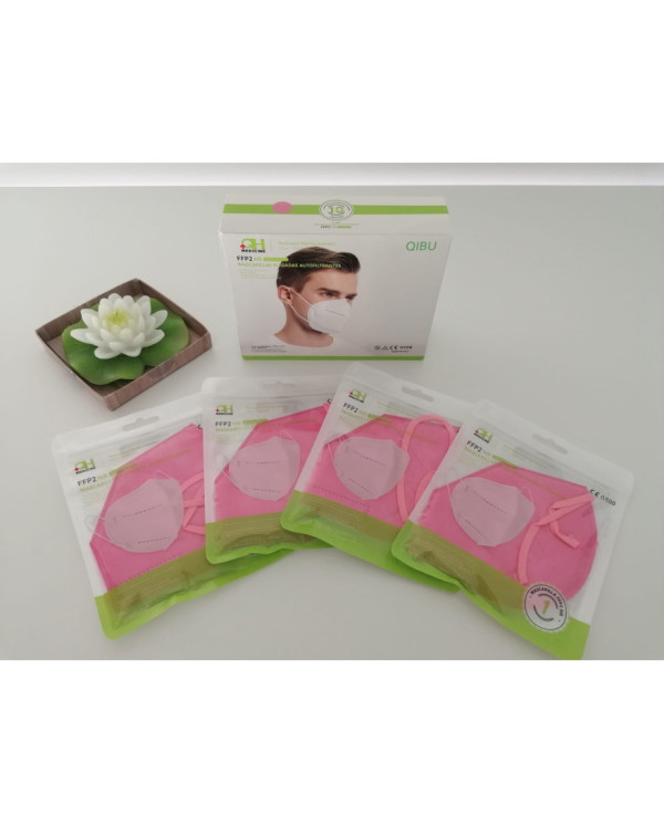 MÁSCARAS FFP2 ROSA CLARO CAIXA 10UN