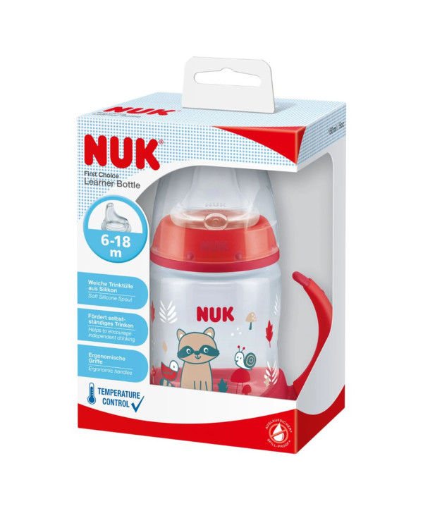 NUK BIBERÃO APRENDIZAGEM  VERMELHO 6-18M 150ML