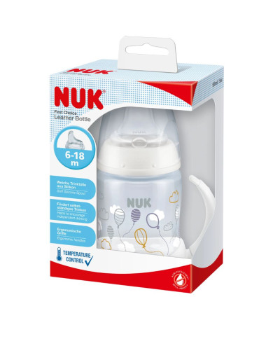 NUK BIBERÃO APRENDIZAGEM BRANCO 6-18M 150ML