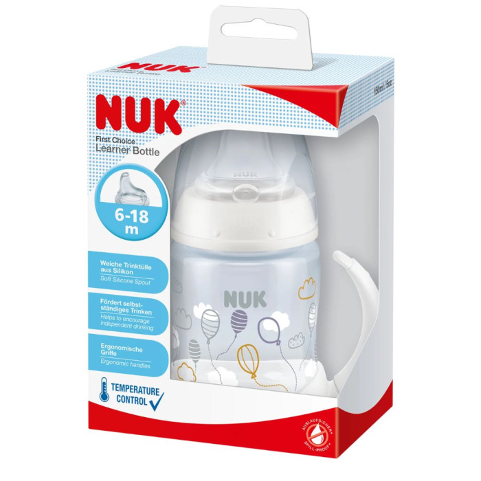 NUK BIBERÃO APRENDIZAGEM  VERMELHO 6-18M 150ML