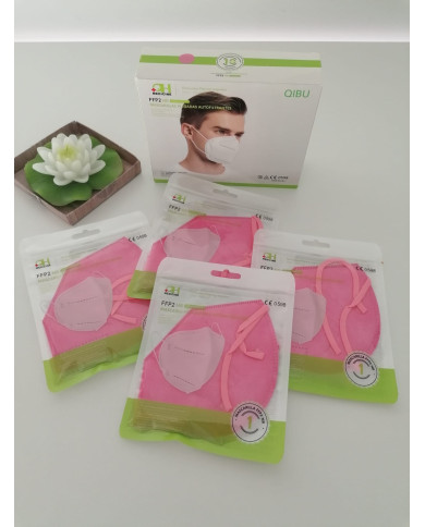 MÁSCARAS FFP2 ROSA CLARO CAIXA 10UN
